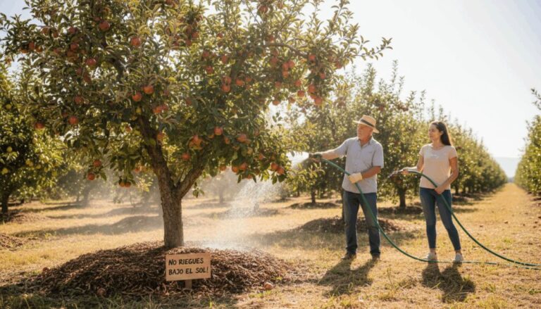 Consejos para regar tus árboles frutales: ¿Es malo hacerlo bajo el sol?