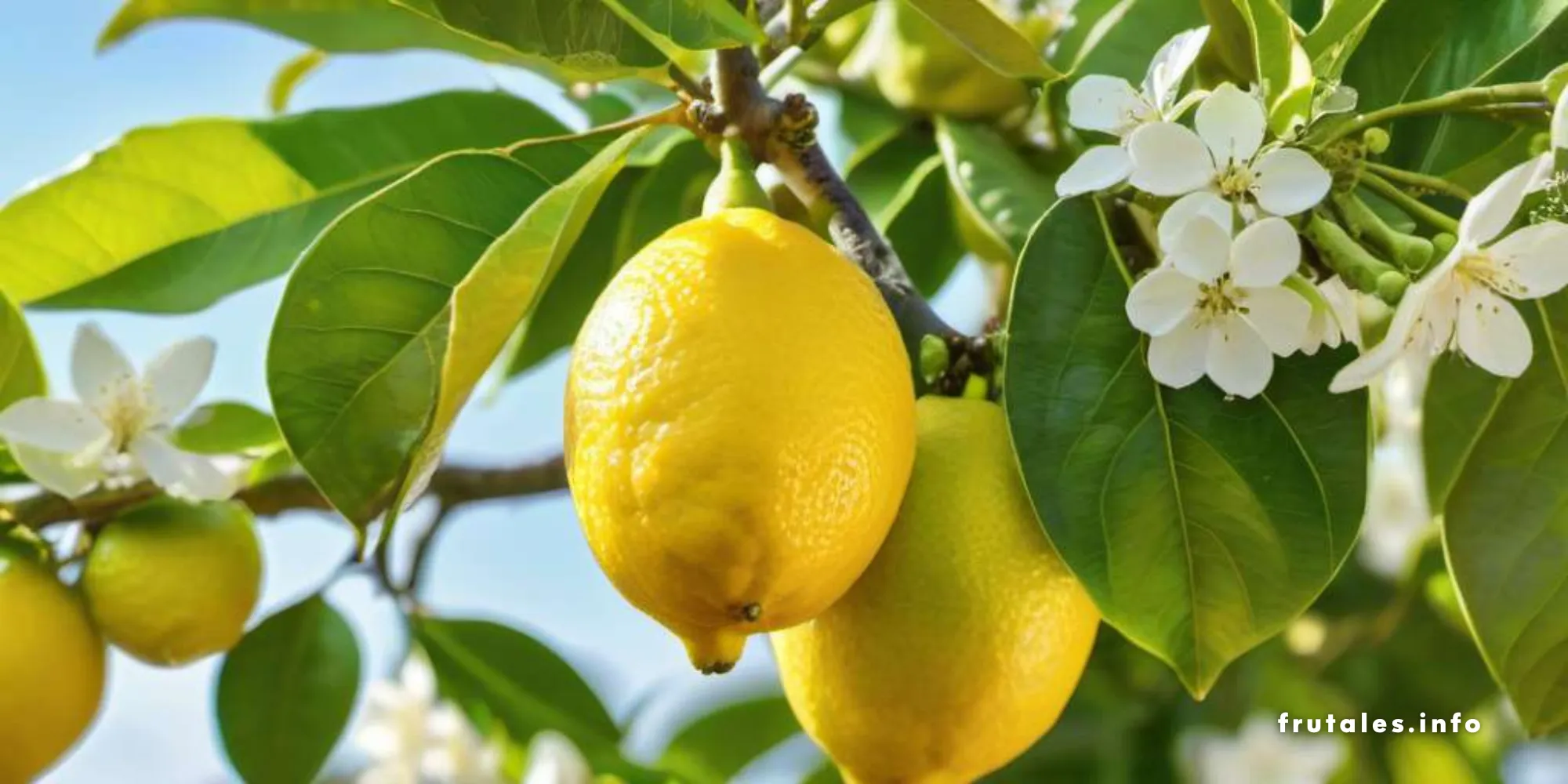 Limonero lunero con frutos amarillos y verdes, típico por su producción continua de los limoneros 4 estaciones o luneros.