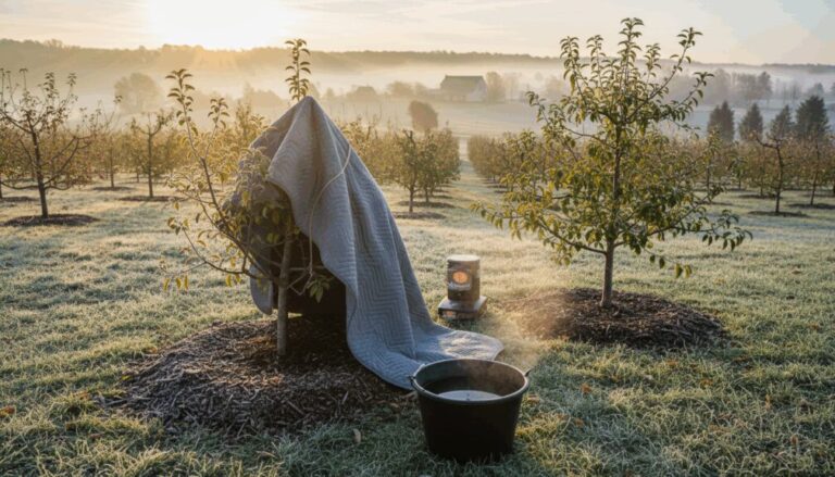 ¿Cómo proteger a los árboles frutales de las heladas?