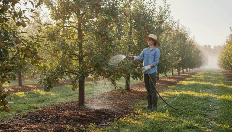 ¿Cuál es la mejor hora para regar los árboles frutales?