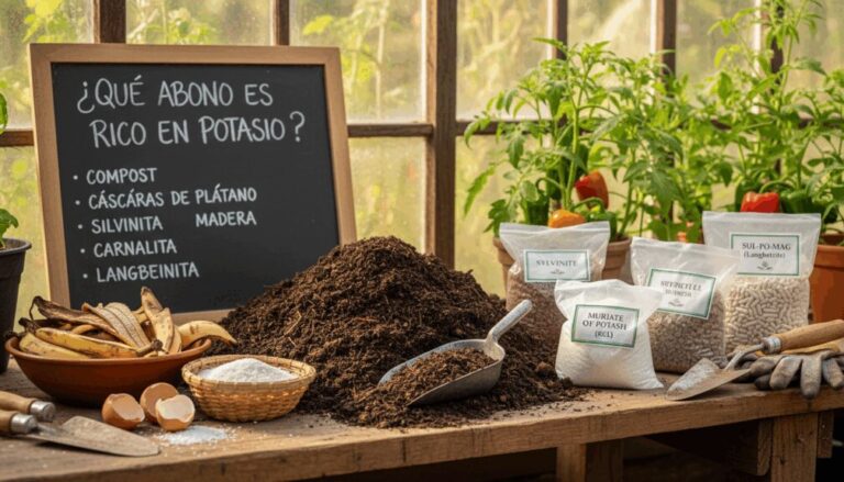 ¿Qué abono es rico en potasio?