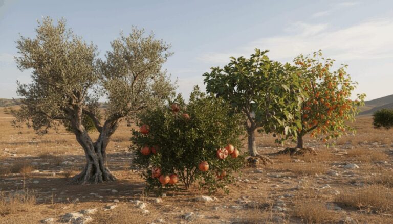 ¿Qué árboles frutales se puede cultivar con poca agua?