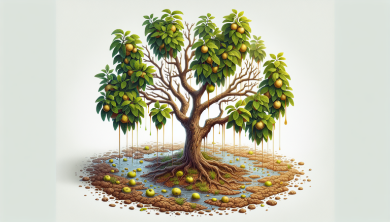 ¿Qué pasa si riego mucho un árbol frutal?